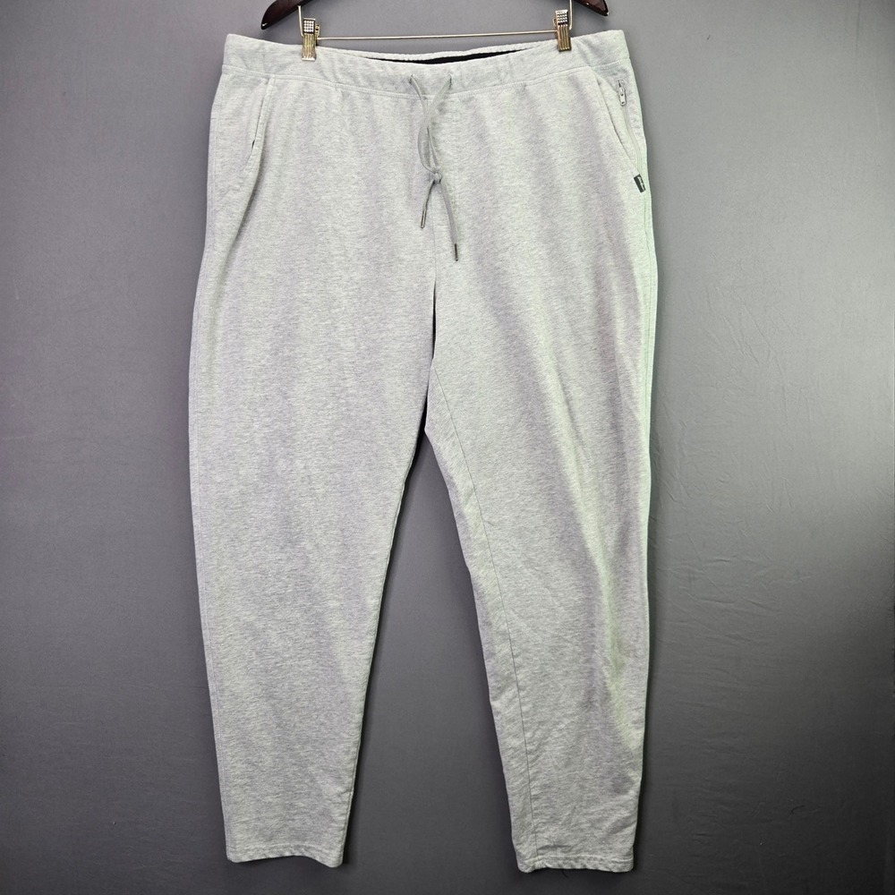 Eddie Bauer Lounge Sweatpants Joggers XXL Gray Fleece Drawstring Pockets Mens